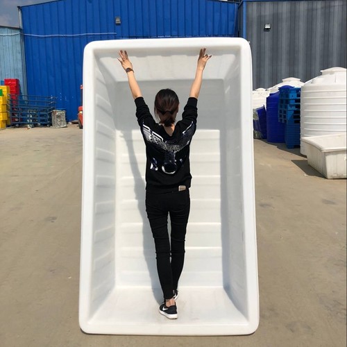 食品级塑料水箱长方形加厚牛筋水产养殖箱养鱼养龟方箱物料箱大号