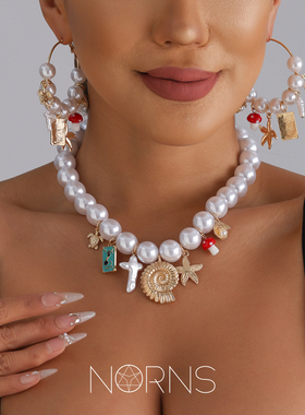 海边沙滩海洋元素耳圈耳环