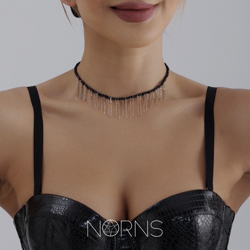 Norns简约低调项链流苏图片