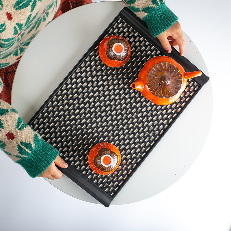 2022新品新中式托盘长方形酒店商务端盘茶盘水杯茶壶浅盘果盘,餐饮具,盘,淘宝优惠券,粉丝福利购,淘宝优惠卷