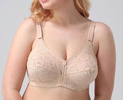 大尺码文胸全罩杯大胸显小大胸MM内衣蕾丝无钢圈内衣超薄95D