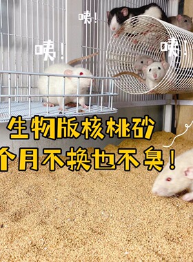 花枝鼠仓鼠通心粉芦丁鸡专用生物核桃砂垫料宠物发酵床垫材造景