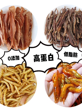 11的鼠宝仓鼠花枝鼠零食淡水无盐河虾面包虫鸡胸蚕蛹干补钙高蛋白