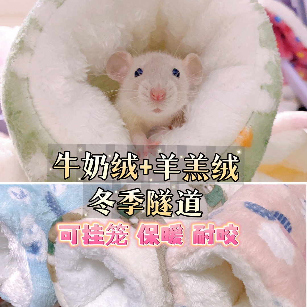 花枝鼠 蜜袋鼯 安哥鲁貂 荷兰猪豚鼠超柔软羊羔绒棉隧道 冬季棉窝