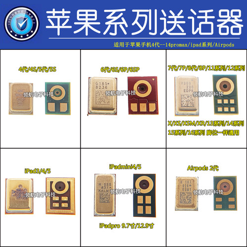 适用苹果121615Airpods送话器
