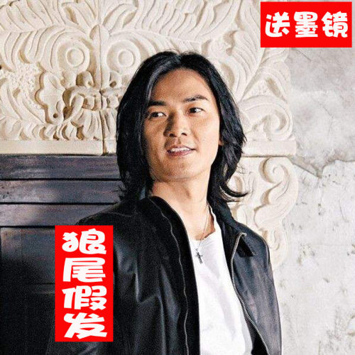 郑伊健男士韩版非主流风中分假发