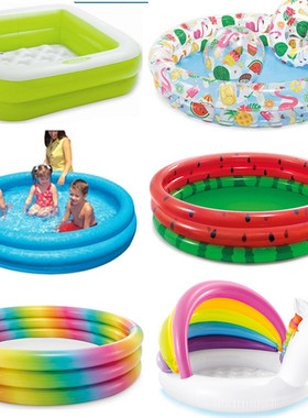 儿童游泳池充气大号家庭水池号沙池家用 宝宝INTEX戏水池海洋球池