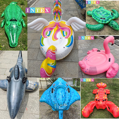 INTEX充气动物坐骑儿童躺椅浮排