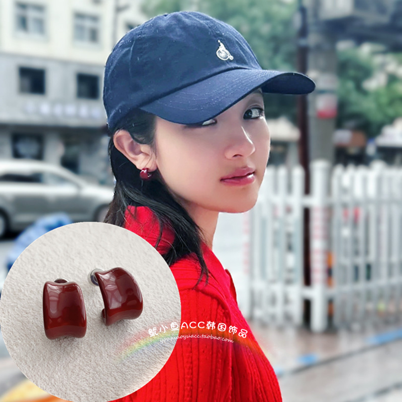 合金简约通勤C型耳钉耳环耳饰