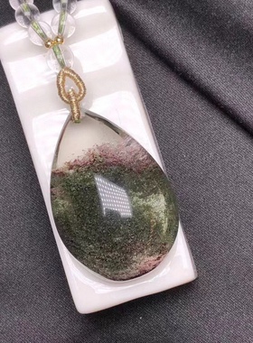 天然老矿绿幽灵水滴水滴吊坠，意境超级美，颜色艳丽，42.28.19mm