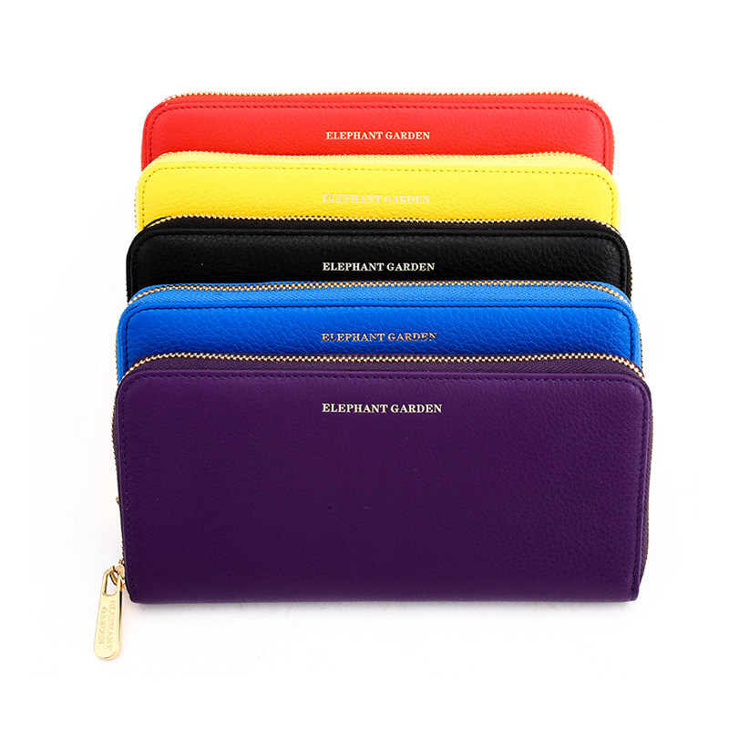 美国elephant garden/大象花园女士马卡龙精致真皮简约手拿包钱夹