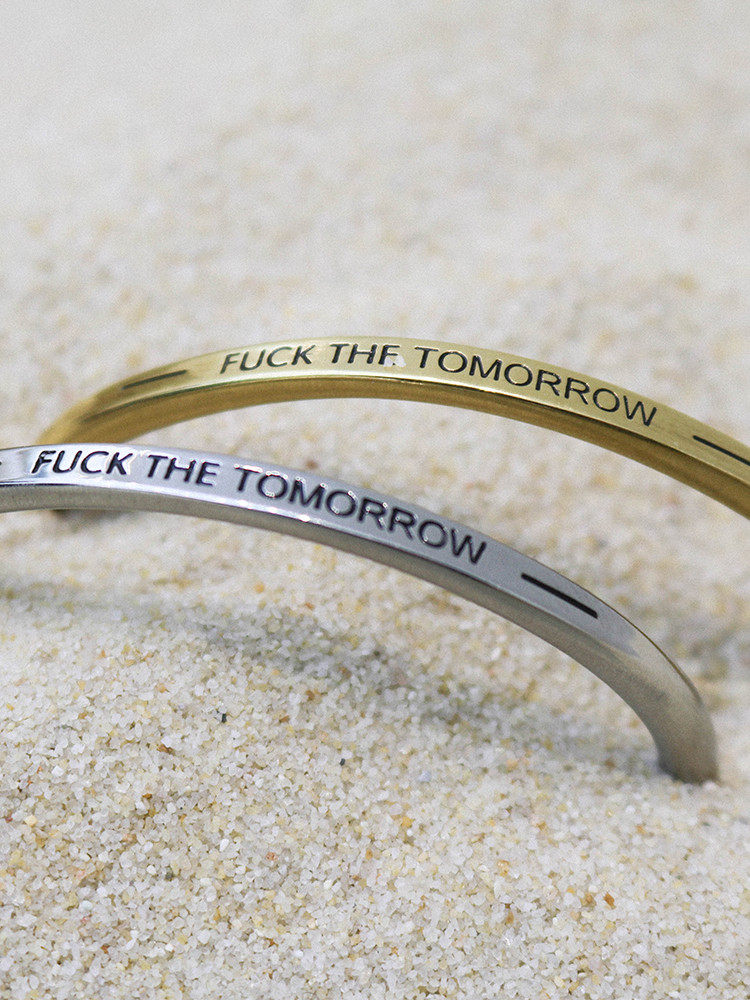 ROAD original design F*CK THE TOMORROW bracelet Couple trend attitude Hip-hop hip-hop jewelry