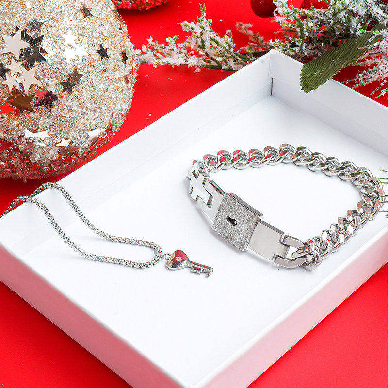 ROADLATIVE原创设计品牌国潮饰品钛钢简约钥匙锁简约情侣手链男女