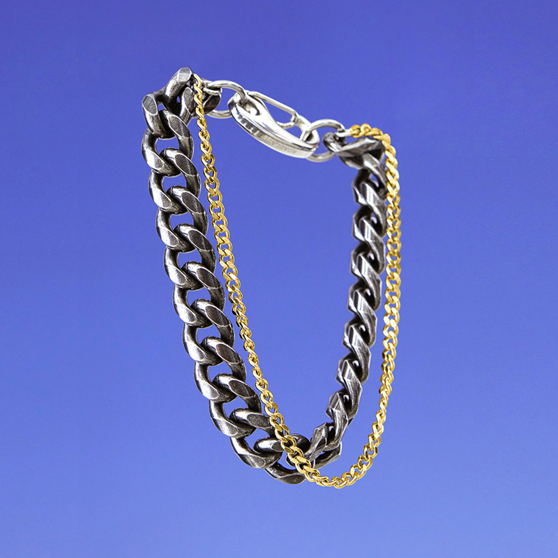 ROADLATIVE复古双层古巴链手链