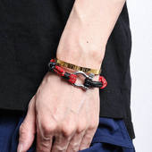 ROAD原创设计潮牌钛钢马蹄扣编织手绳可调节手链男女情侣款 情人礼