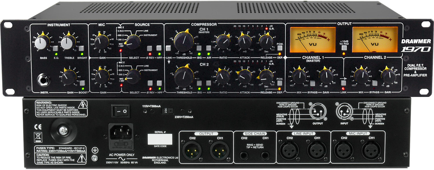 Drawmer 1970 双通道FET话筒放大器 带压缩