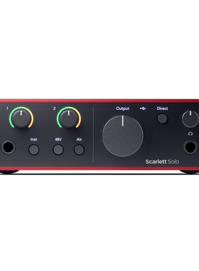 福克斯特 Focusrite Scarlett Solo 四代直播录音声卡 USB Type-C