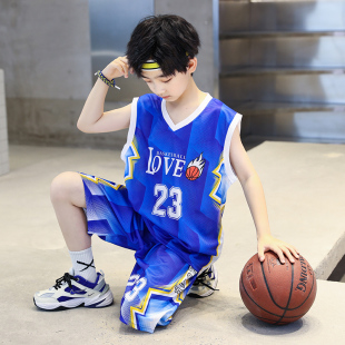 队服班服 运动背心2026新款 男童篮球服23号詹姆斯球衣套装 儿童夏季