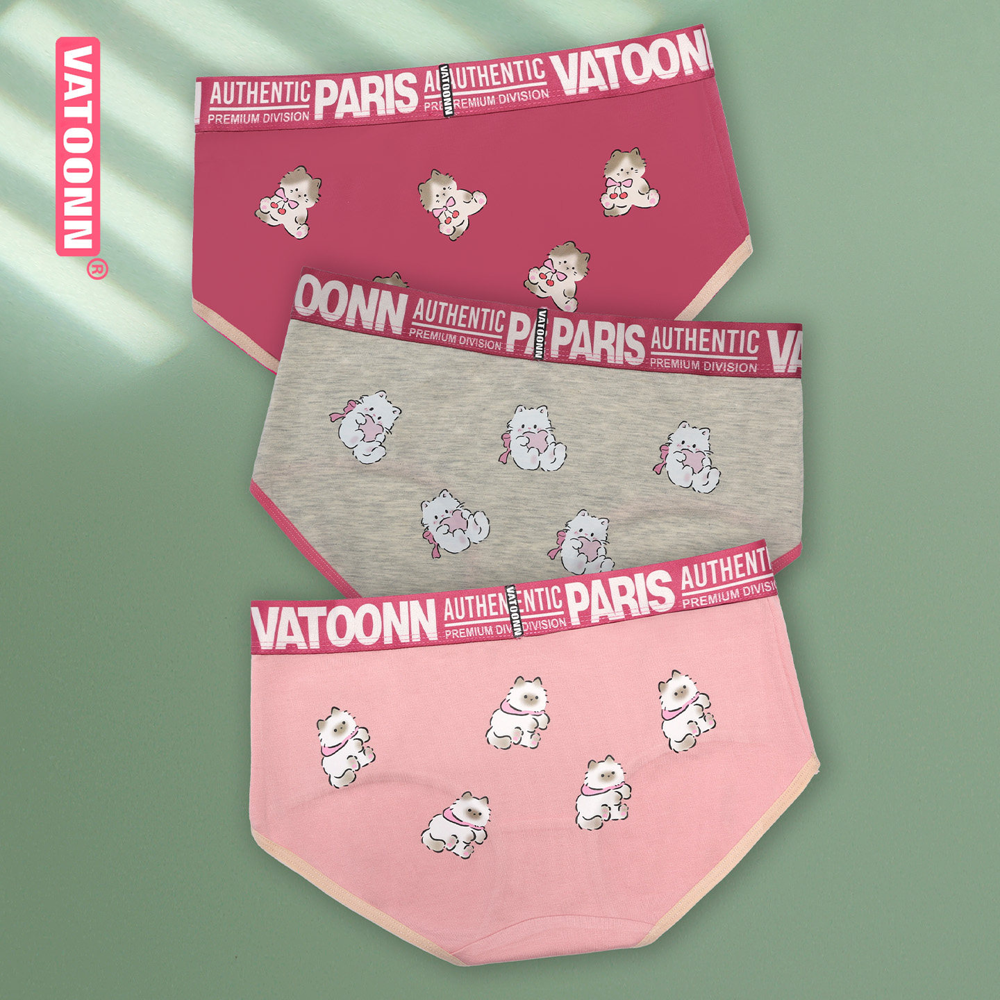 少女心卡通猫咪印花女士可爱纯棉三角裤中腰透气亲肤收腹字母腰带,女士内衣/男士内衣/家居服,女三角裤,淘宝优惠券,粉丝福利购,淘宝优惠卷