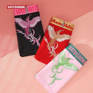 新年鸿运凤凰女生内裤 潮印花中腰收腹宽腰带抑菌底裆 纯棉刺绣风格