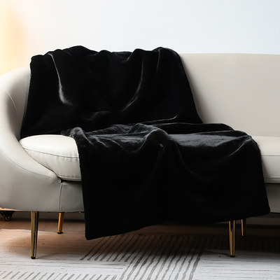 梦幻满屋简约仿卡兔毛搭巾