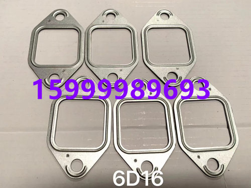现代R210/215/220-5-7三菱6D14/6D15/6D16发动机排气支管垫片挖机