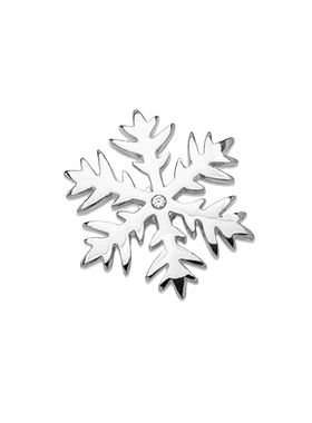 KFLK雪花金属男士银色胸针胸章
