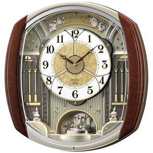 日本代购 精工/SEIKO电波客厅音乐挂钟RE564H钟面可变换/6首旋律