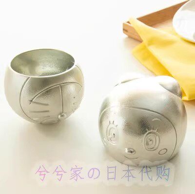 日本代购 能作机器猫哆啦A梦纯锡制酒杯水杯摆件创意礼品卡通动漫