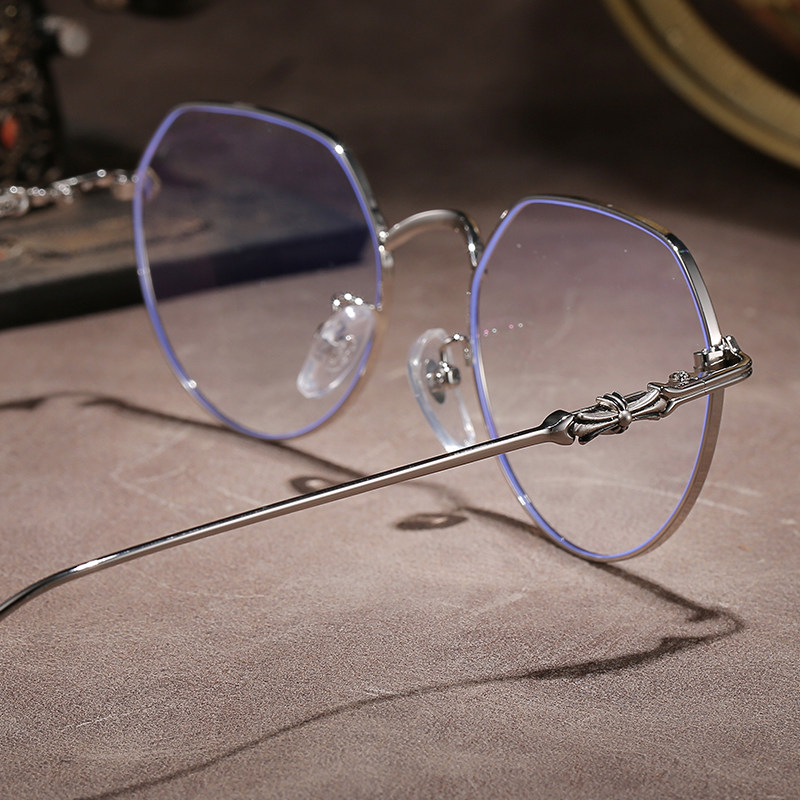 日系眼镜框高端纯钛超轻小红书男女可配镜片近视多边形平面眼睛架