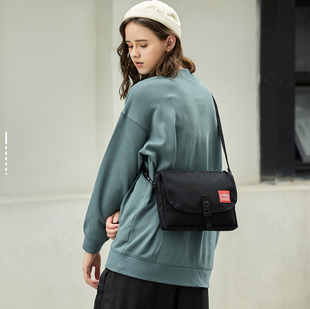 【特惠】MP曼哈顿邮差包 翻盖卡扣斜挎包 通勤单肩包日系潮牌方包