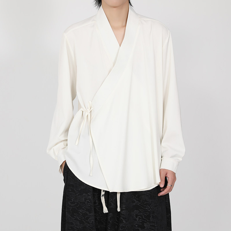 斜门襟汉服免烫道袍居士禅服外套