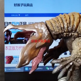 日本万代正品软胶食铀怪兽加勃拉双头鸟庞敦DX火之魔王兽儿童玩具