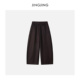 JINGJING2025新款 人丝香云纱松紧阔腿老钱休闲裤 樾川 秋季