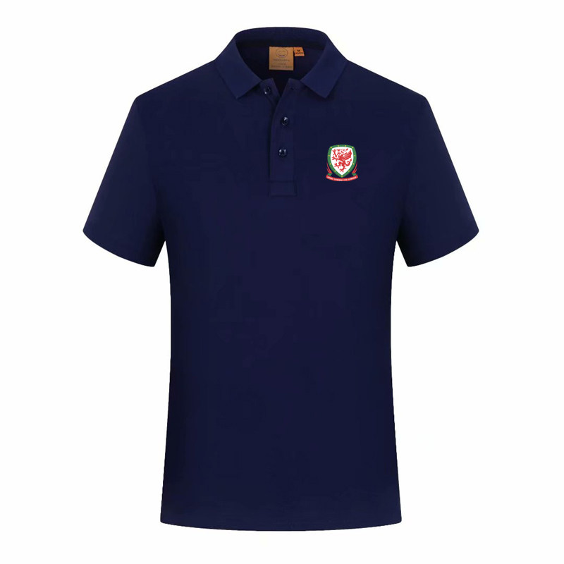 欧洲杯威尔士足球队 球迷运动纪念版精梳棉短袖POLO衫翻领T恤衫夏