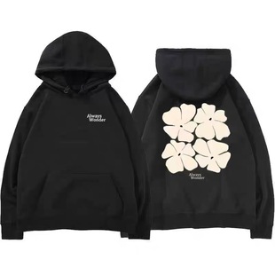 我们的秘密Lingorm邝玲玲同款灰色薄款加绒连帽卫衣宽松上衣帽衫