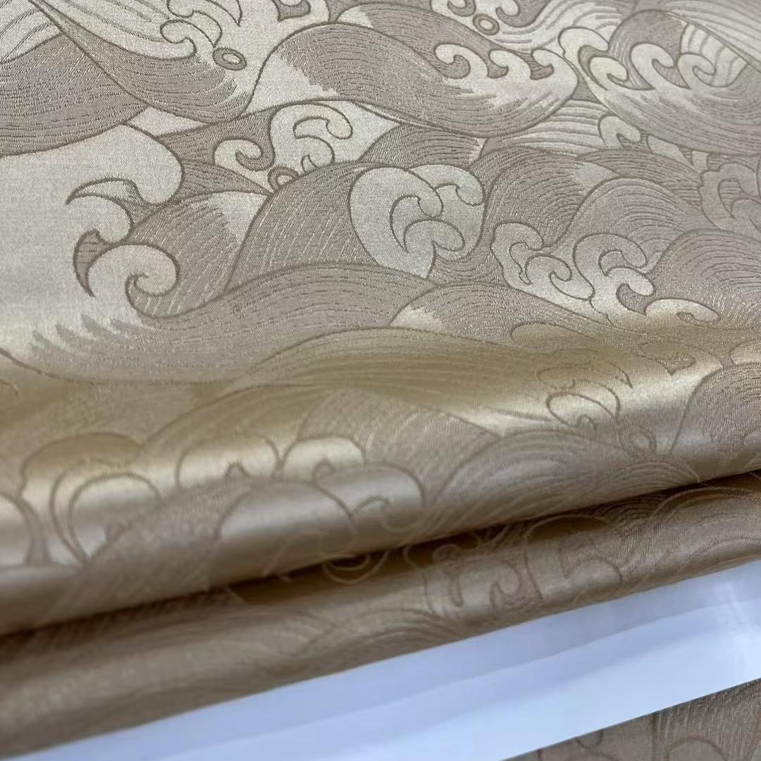 35姆丝毛提花140门幅40桑蚕丝