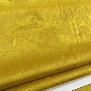山川楼阁 35姆丝毛提花140门幅40桑蚕丝60精炼羊毛混纺褂旗袍面料