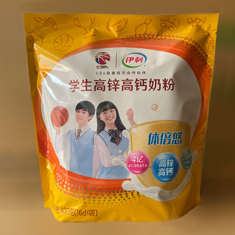伊利学生高锌高钙奶粉400g袋装 儿童青少年学生高锌高钙营养早餐