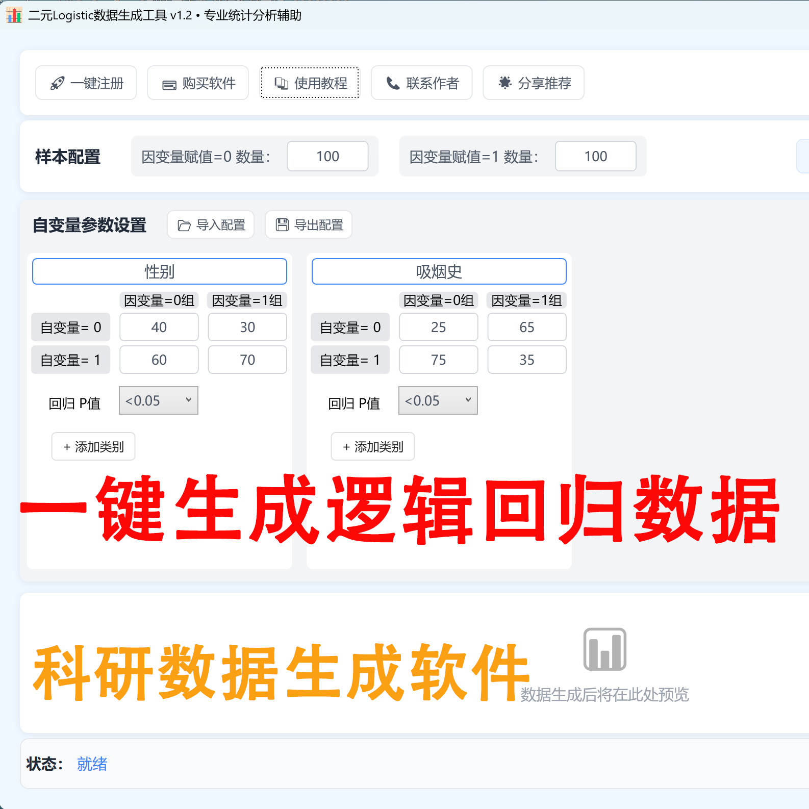 二元逻辑回归科研数据原始数据