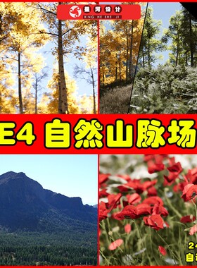 UE4 PLE - Procedural Landscape Ecosystem四季山脉森林树林场景