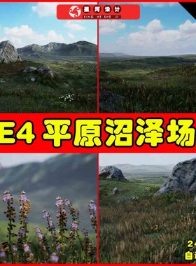 UE4UE5 Brushify - Moorlands Pack高质量沼泽荒野荒地平原场景