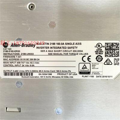 议价Allen radB ley 2198-s160-ers3 Kinetix5700 单轴模块85a/60