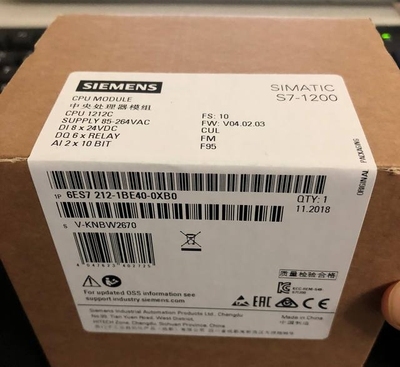 6ES72121HE400XB0西门子CPU1212C DC/DC/Rly 6ES7 212-1HE40-0XB0
