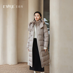 2024新款大口袋鹅绒服女长款过膝洋气冬潮小个子外套加厚015