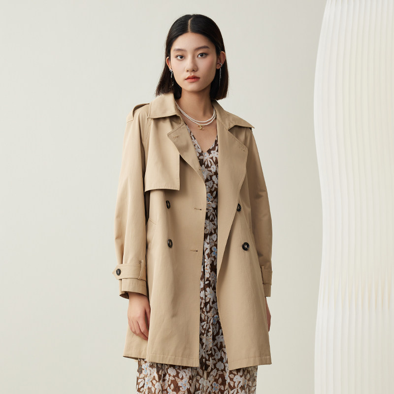 梵凯风衣女2025春休闲宽松韩系中长款风衣外套英伦风气质收腰外套