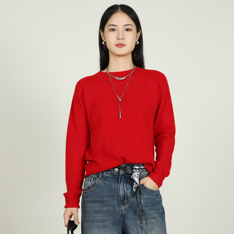 梵凯2025冬极简保暖打底羊毛衫女