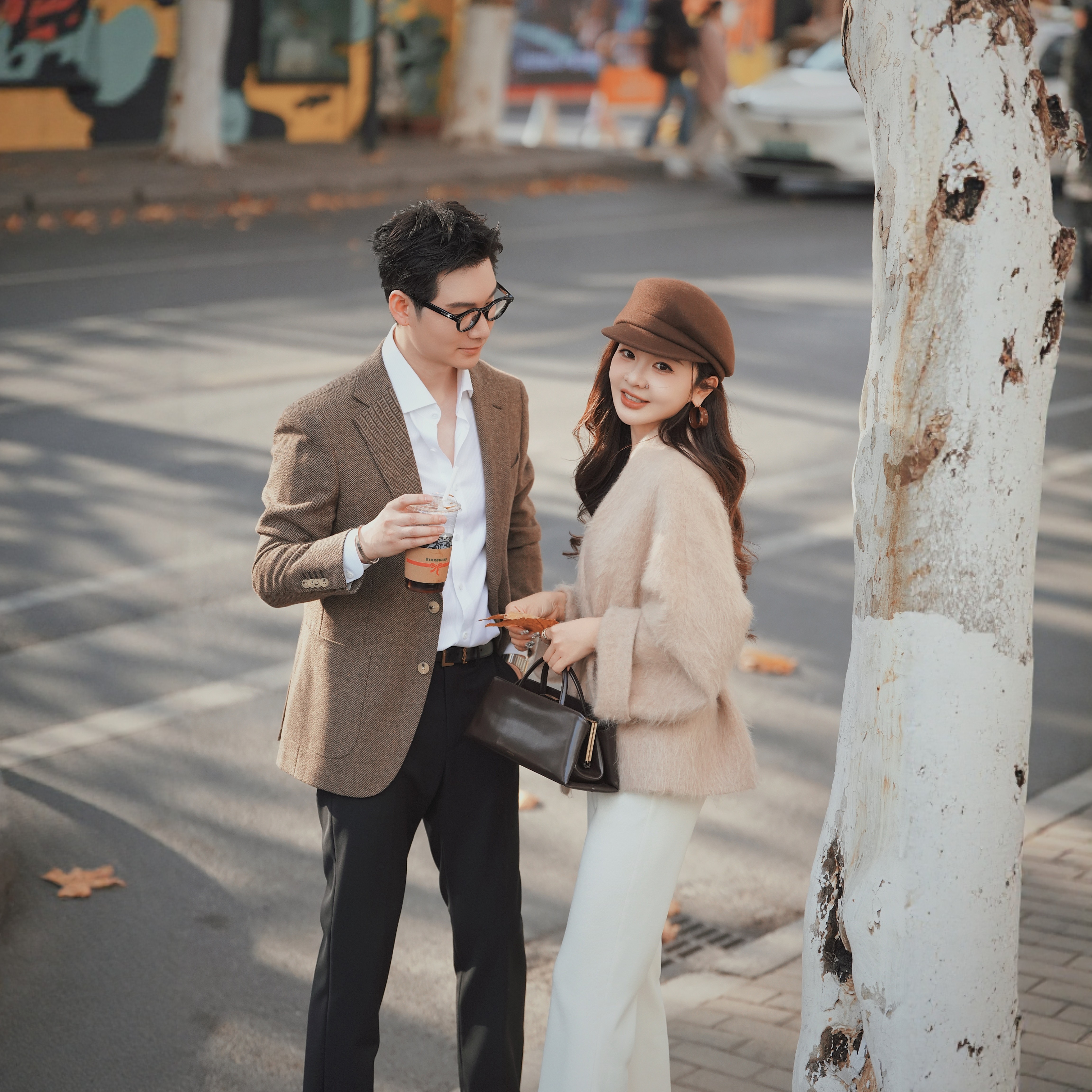 PINZIKO 大兔子 轻奢羊毛羊绒拉毛840g加厚经典短款显瘦毛呢大衣