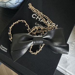 PINZIKO 大兔子 蝴蝶结腰带小香风链条皮带百搭ins配饰细腰链女