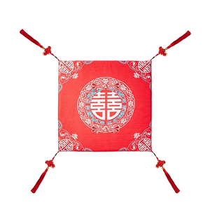 结婚跪垫敬茶拜天地垫新人改口磕头红色喜垫子新娘坐福垫用品大全